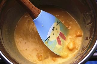 倒入雪糕模，插入雪糕棒