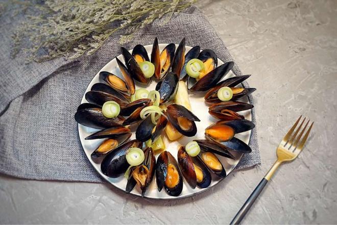 鲜汁葱香紫贻贝