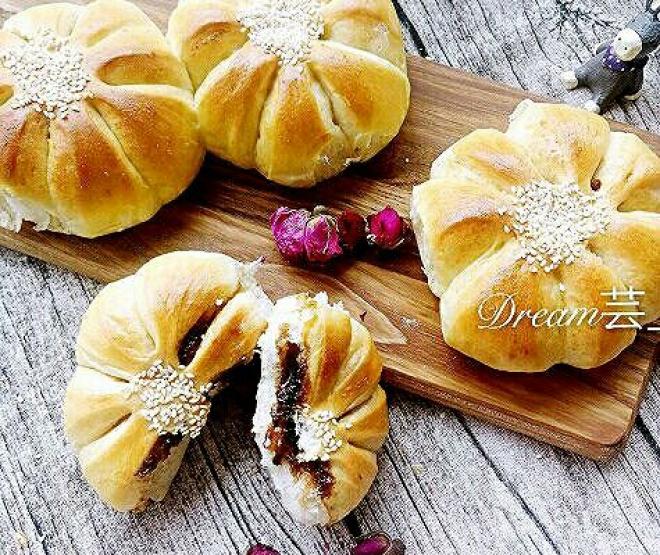 低油，低糖，轻烘焙—玫瑰花养颜花包