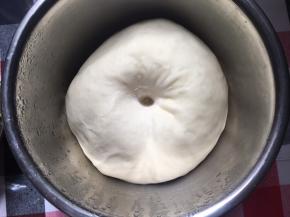 发酵至2倍大，手指沾面粉戳洞不回缩，即发酵完成，操作前记得提前半小时拿出来回温哦！