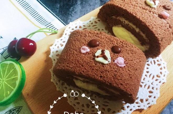 Fluff棉花糖之小萌熊可可蛋糕卷