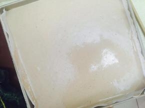 倒入模具，用刮板抹平，震荡出气泡。