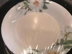 盖保鲜膜蒸18分钟