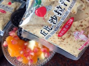 撒入丘比焙煎芝麻口味沙拉汁