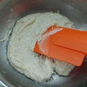 3. 划Z形拌至无干粉