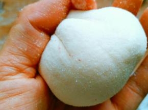 虎口收口，包好包子