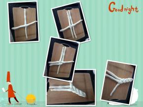 9.	以三根为一组，按照图示方法编辫子。