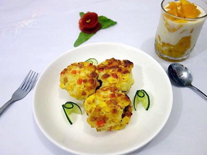 香煎土豆玉米粒饼