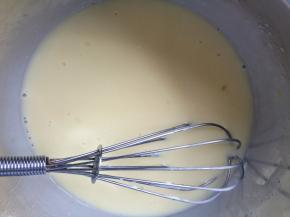 混合均匀后柔滑细腻的蛋糊。