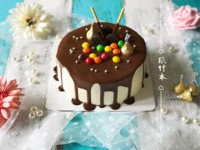 进行最后得装饰。放上你喜欢的饼干、巧克力、糖果、水果等等等等。注意色彩搭配。