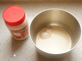 奶油加入液体棉花糖