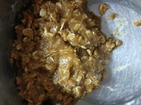 所有原料拌匀至无干粉，和成团