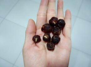 剥去桂圆干的外皮