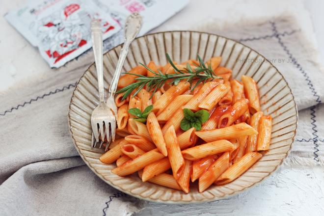 番茄罗勒空心面