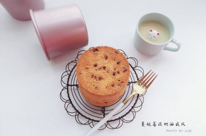 淡奶油蔓越莓戚风