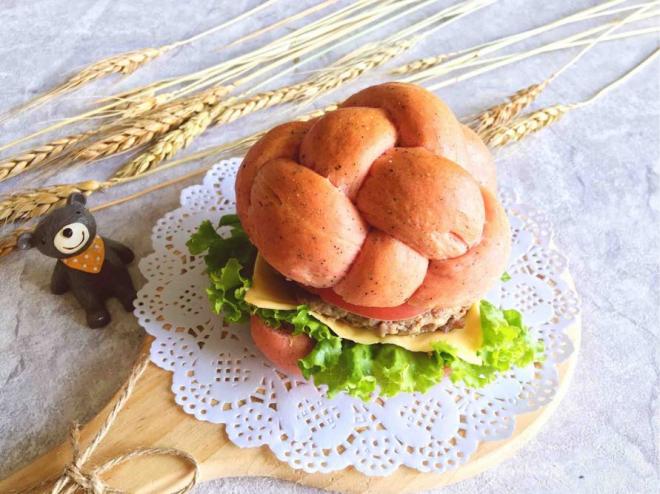 牛肉芝士绣球汉堡