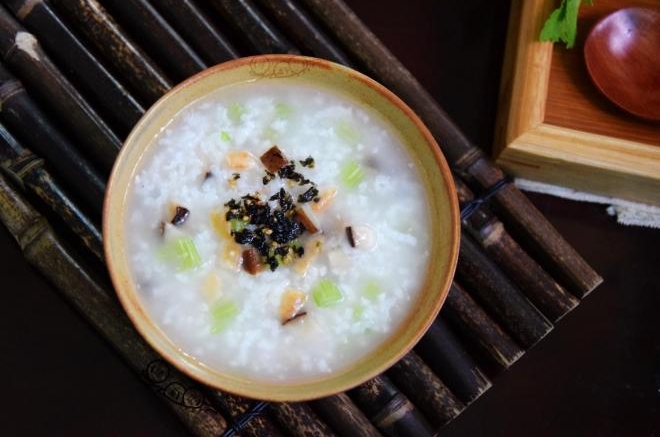 芹菜香菇虾米粥