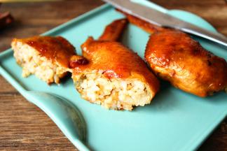 切开看看，既有主食又有肉。