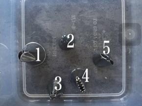 仙人球用图上所示4号裱花嘴，2、3用来裱肉肉，1、5用来裱仙人球上的小花