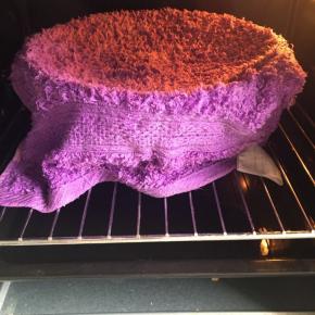 烤箱底部放接有温水的烤盘，中间层放网架，把面团放在容器里，盖上干净湿毛巾，发酵档发酵1个小时