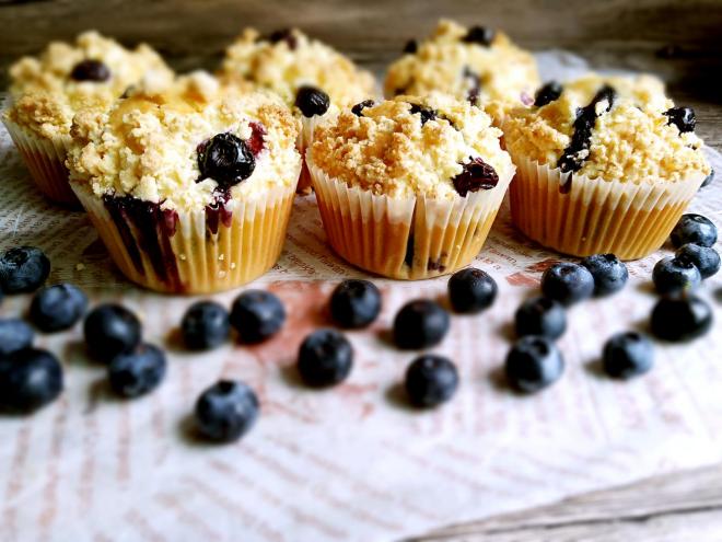 蓝莓稣粒马芬蛋糕