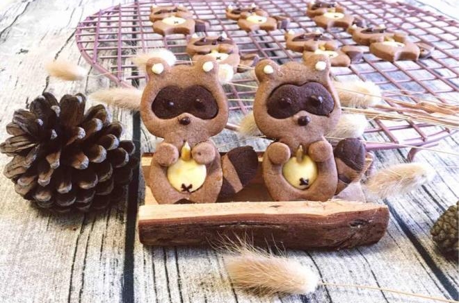 萌萌小浣熊饼干