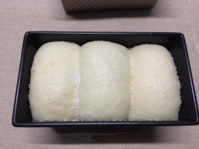 盖保鲜膜送进烤箱进行发酵，60分钟至9分，取出后表面撒椰蓉