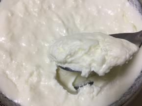 过滤后的酸奶很浓稠，就是所谓的希腊酸奶