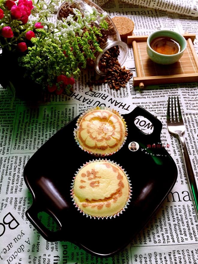 戚风拉花杯子蛋糕（烫面版）