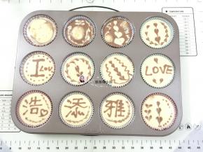 16. 接下来这一步看自己啦，发挥你的想象力哦

用的法焙客的12连的马芬蛋糕模具
