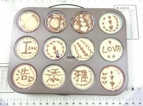 16. 接下来这一步看自己啦，发挥你的想象力哦

用的法焙客的12连的马芬蛋糕模具