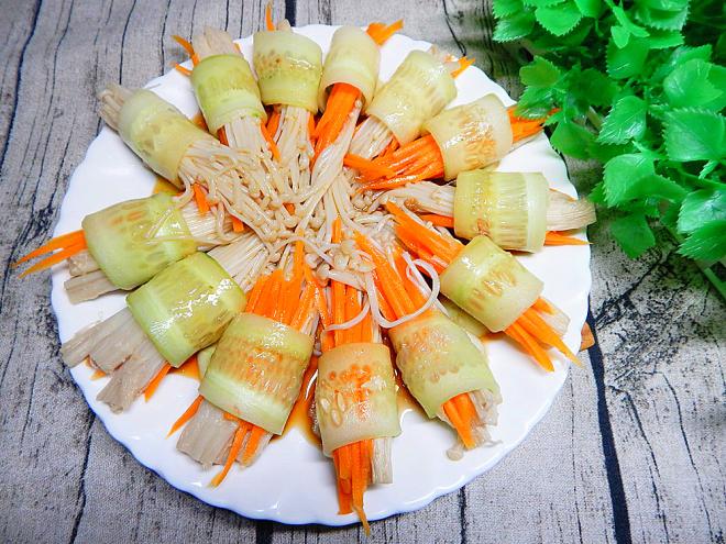 黄瓜凉拌金针菇