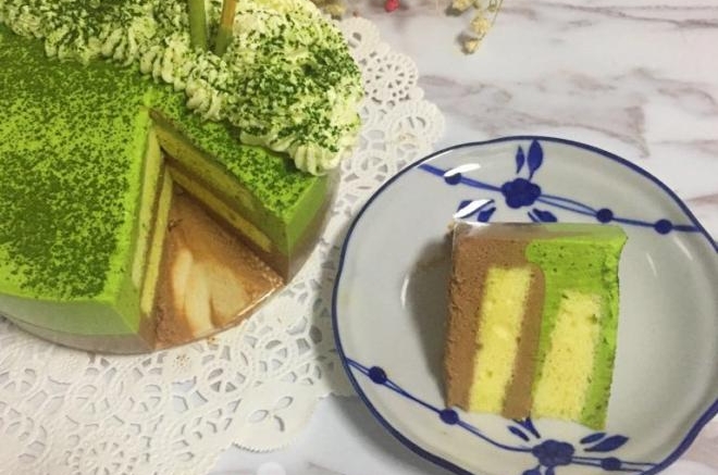 抹茶巧克力慕斯蛋糕