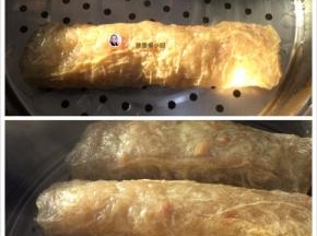 9. 蒸好的萝卜形状还是差不多的

蒸好的萝卜卷趁热把其移至盘子，晾凉