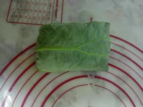 11、包成图中形状用棉线扎好。