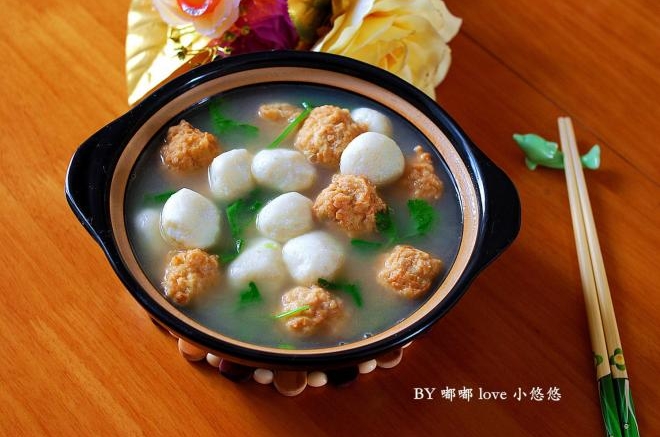 双圆香菜汤