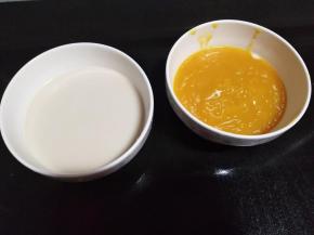 牛奶和果泥室温冷却