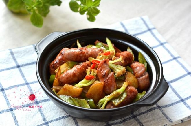 菜花香肠一锅烩