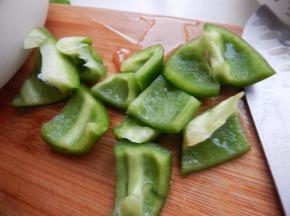 菜椒切块