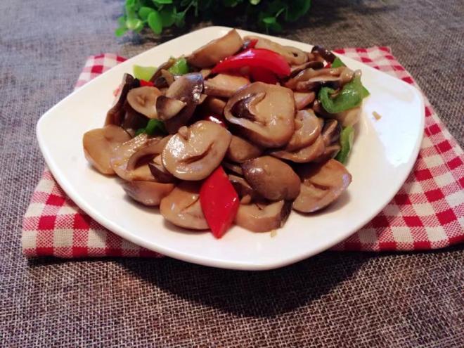 素炒草菇