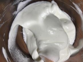 拌好的面糊还是有一些蓬蓬的感觉，流动性不那么好，就差不多了，如果你的流动性像蛋糕糊一样，那么恭喜你消泡了，你就挤圆饼饼吃吧，一样吃，不过今天要的是高逼格的溶豆，而不是溶饼。