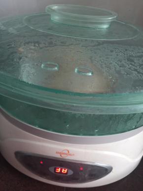 鸡腿肉洗净后放入蒸熟