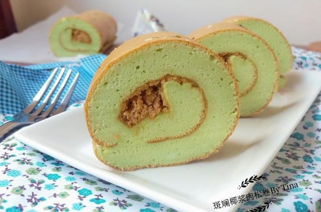 斑斓椰浆肉松卷