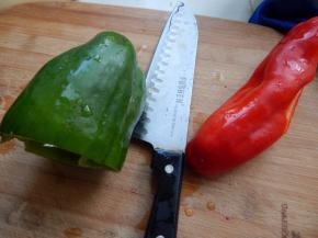 菜椒切好