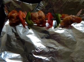 一个鸡软骨两片菜椒