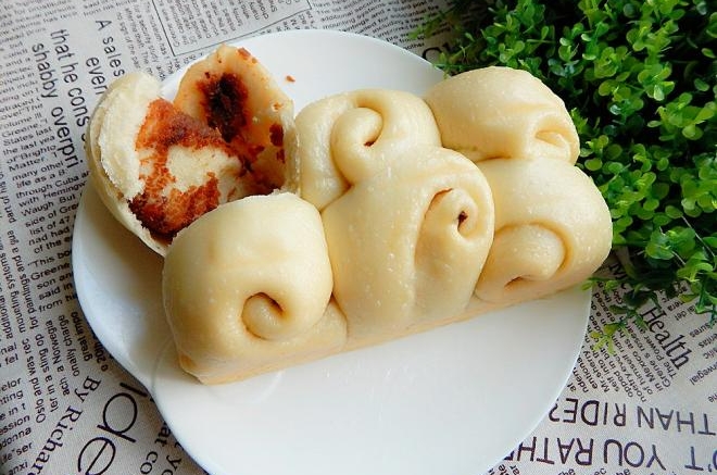 巧克力芝麻酱蒸吐司