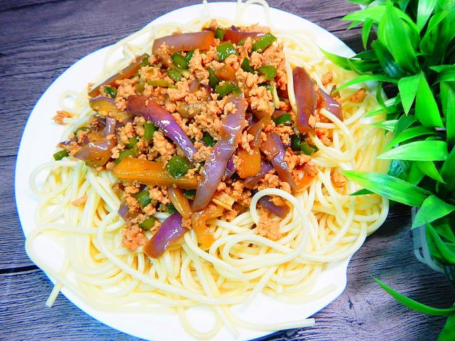 肉末茄子意面