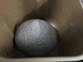 7. 揉圆面团放回面包机桶进行发酵