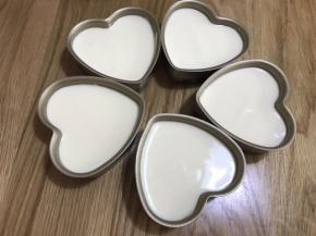 倒入模具，震动两下，消除大气泡。
模具底部最后能够垫上不粘烘焙油纸，方便脱模。