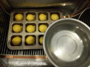 发酵箱或者烤箱里面放一碗热水，将模具放入，二发温度保持在38度，发酵到两倍大。